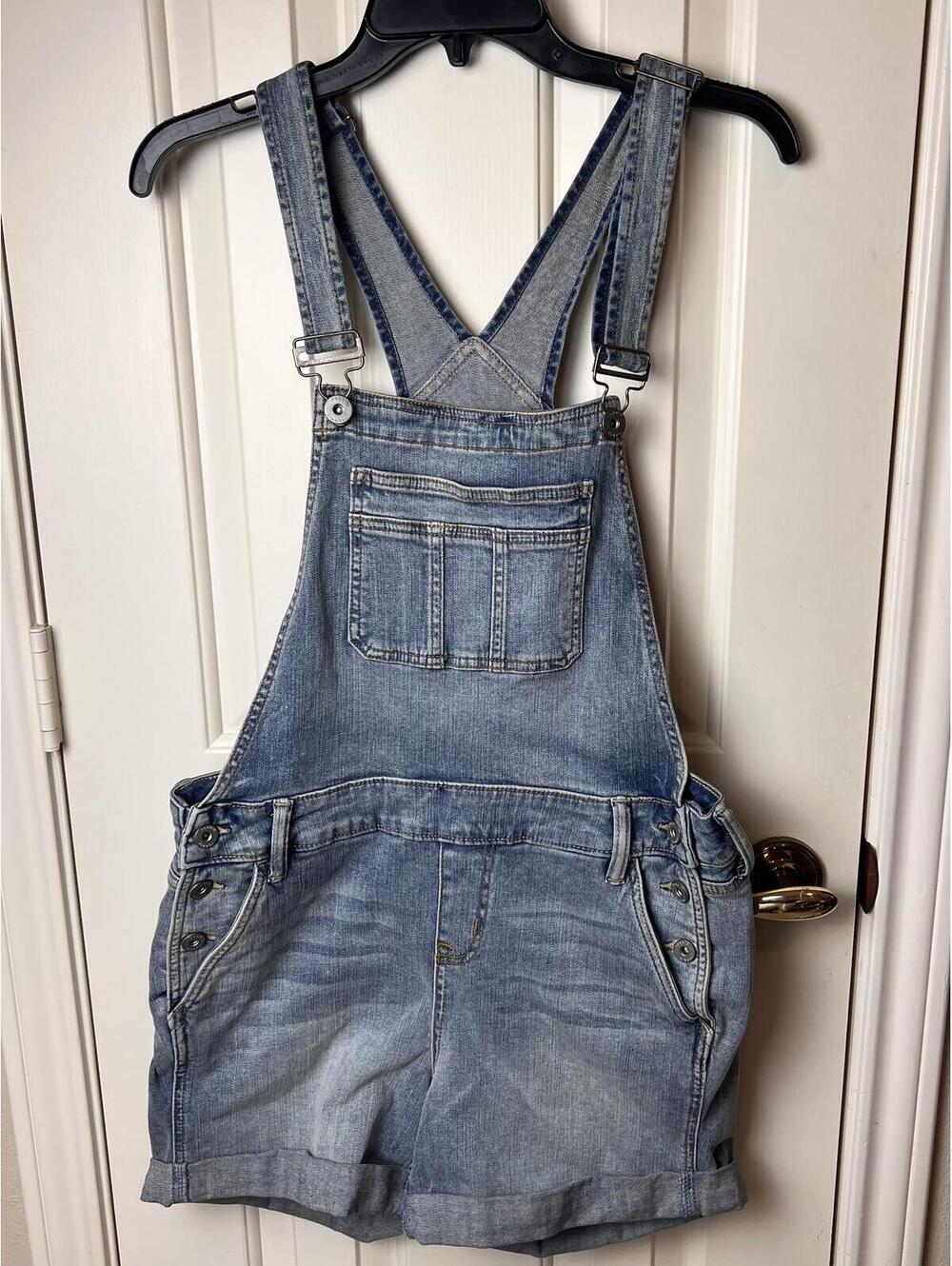 torrid Light Blue Denim Short Overalls
